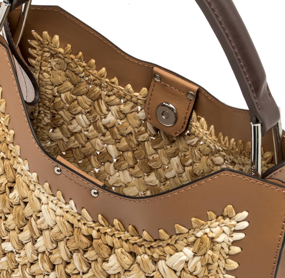 Borsa Aurora raffia naturale BS11415 CUOIO GIANNI CHIARINI 