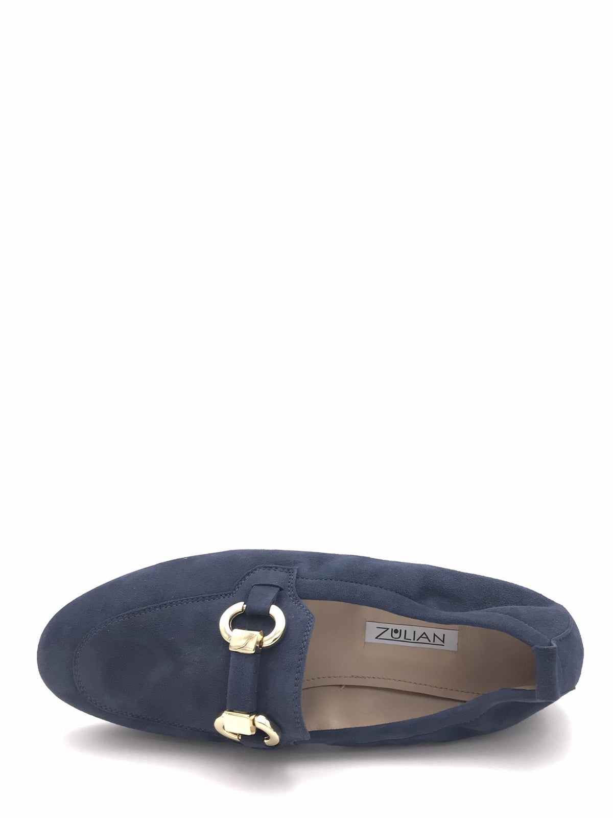 Mocassino in camoscio blu