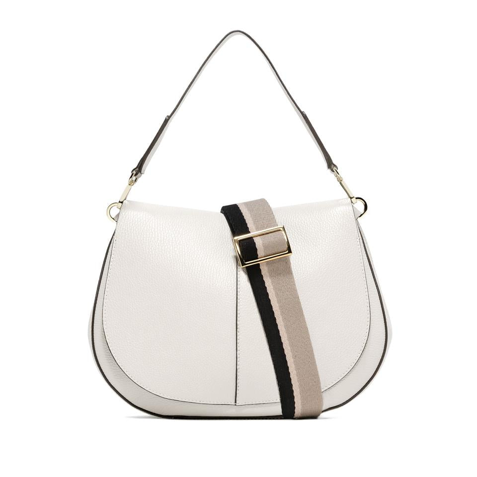 Borsa Helena round large marble BS6037 LATTE GIANNI CHIARINI 