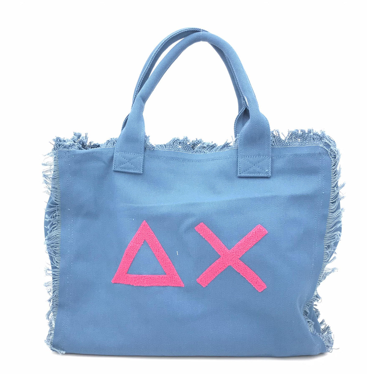 Borsa Canvas beach big bag blu