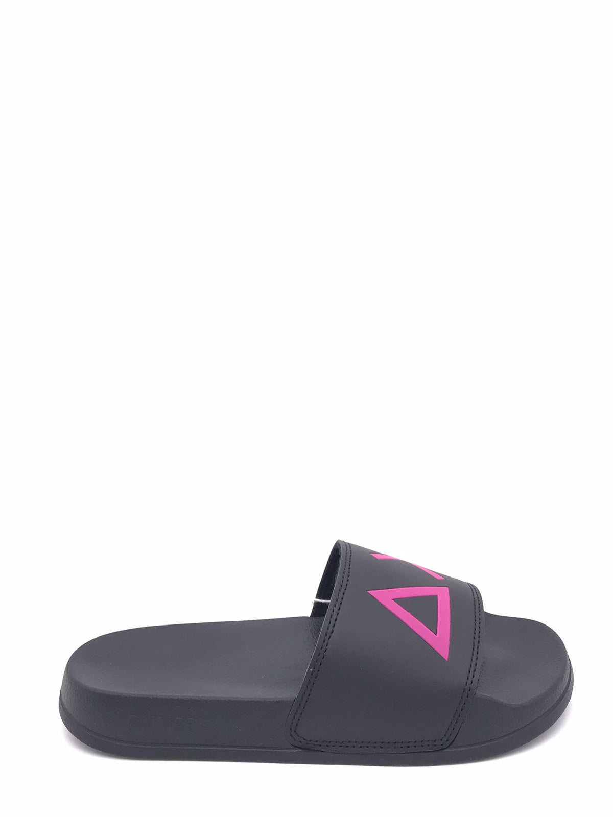 Slippers logo nera-fuxia