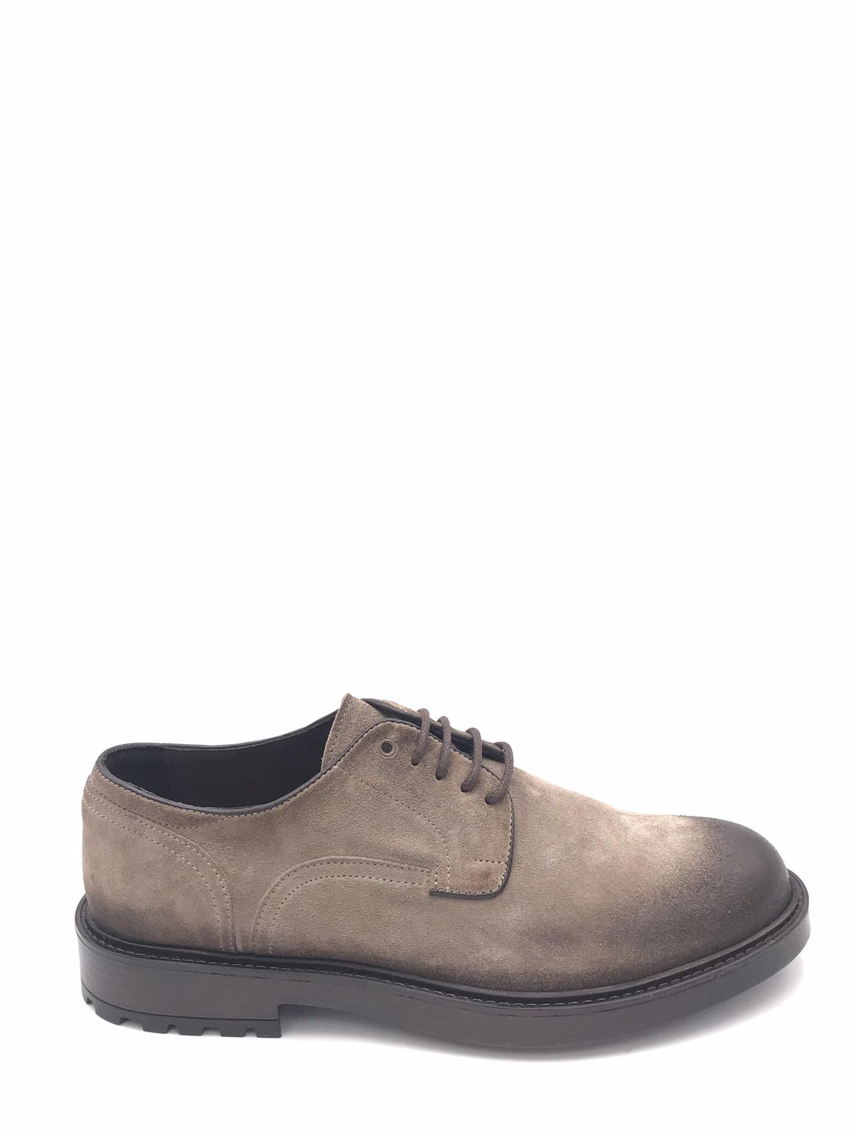 Scarpa allacciata in crosta fango 8322 TAUPE EXTON 
