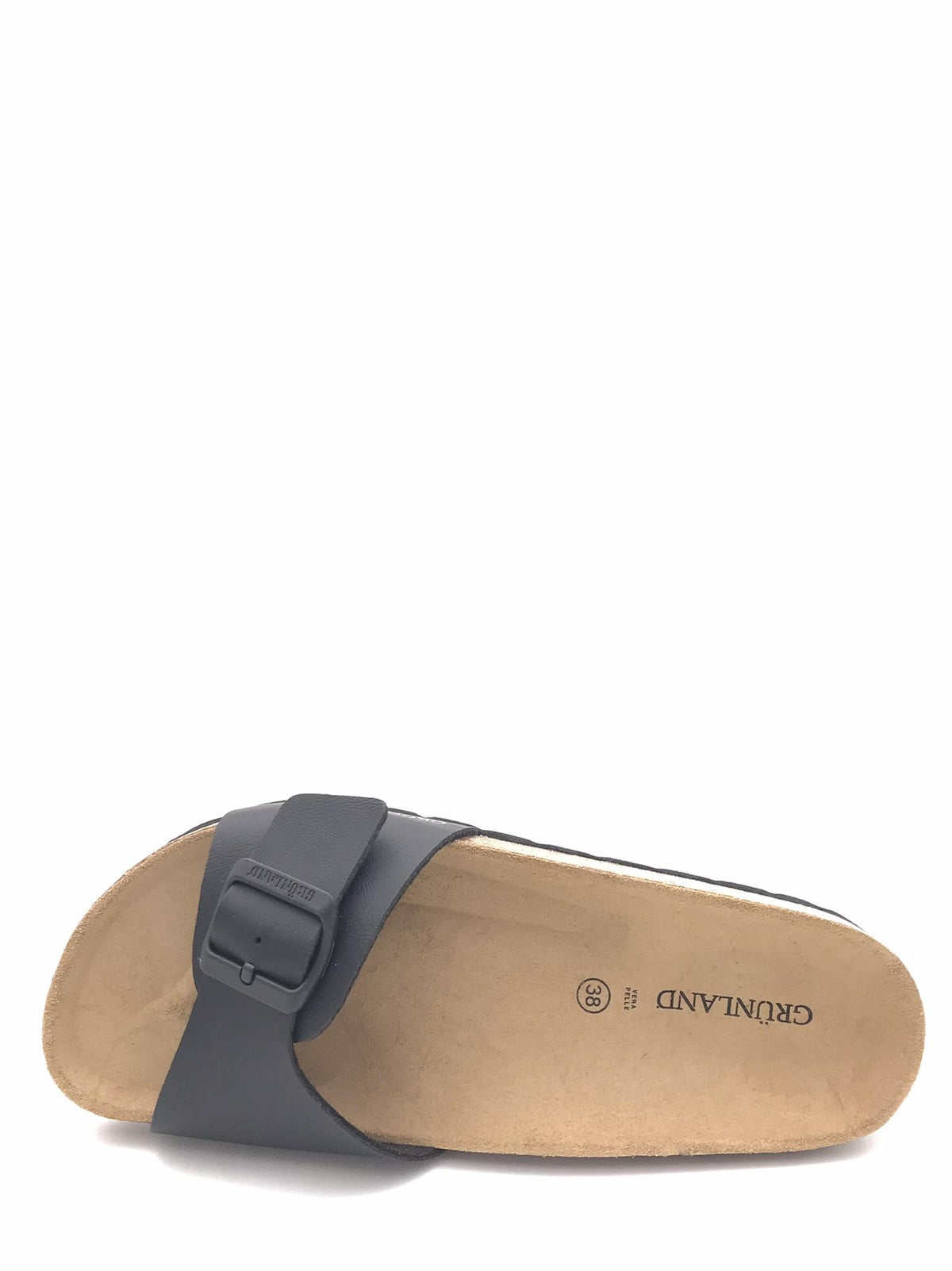 Ciabatta donna Sara fascia unica nera CB 0721 NERO GRUNLAND 