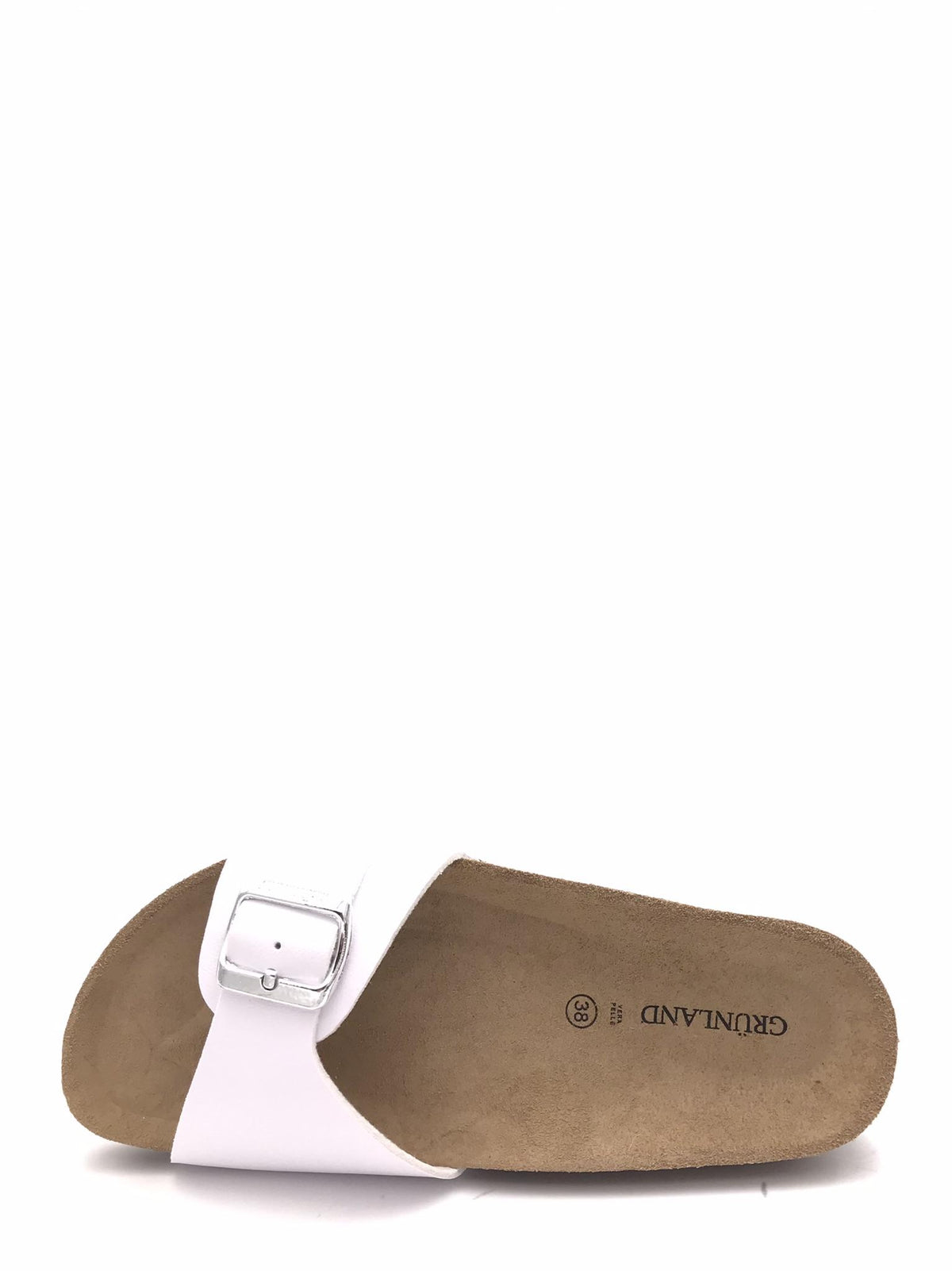 Ciabatta donna Sara fascia unica bianca CB 0721 BIANCO GRUNLAND 