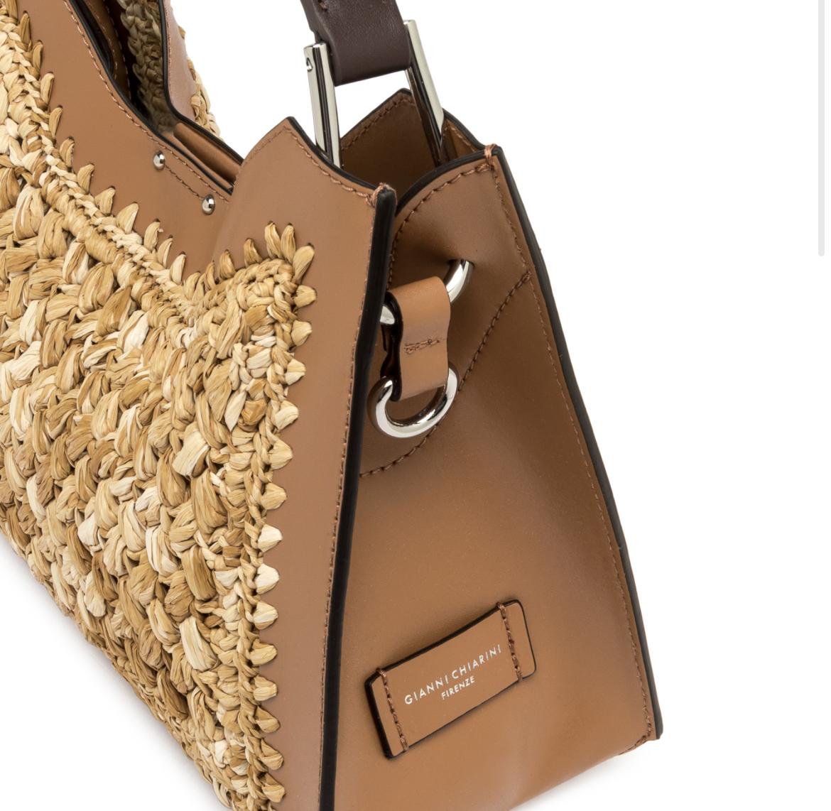 Borsa Aurora raffia naturale BS11415 CUOIO GIANNI CHIARINI 