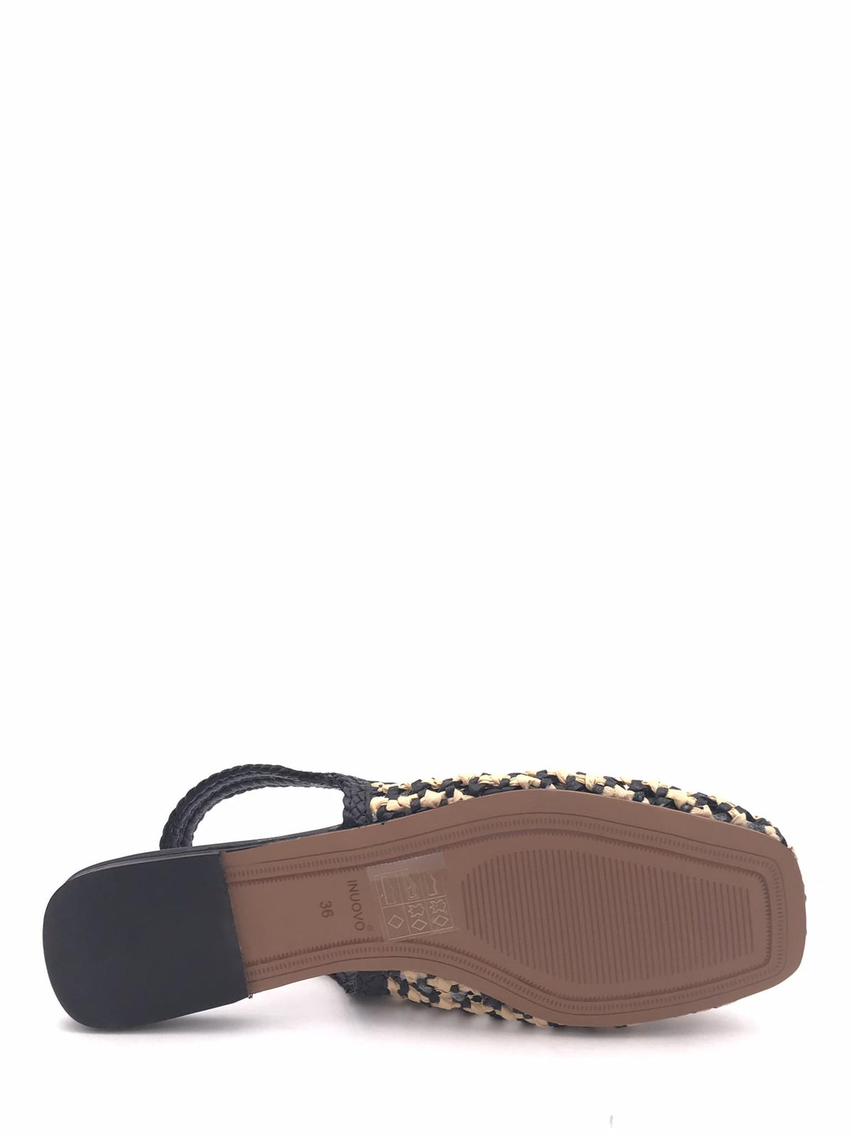Chanel in pelle e raffia intrecciata nera-beige D41001 NERO-BEIGE INUOVO 