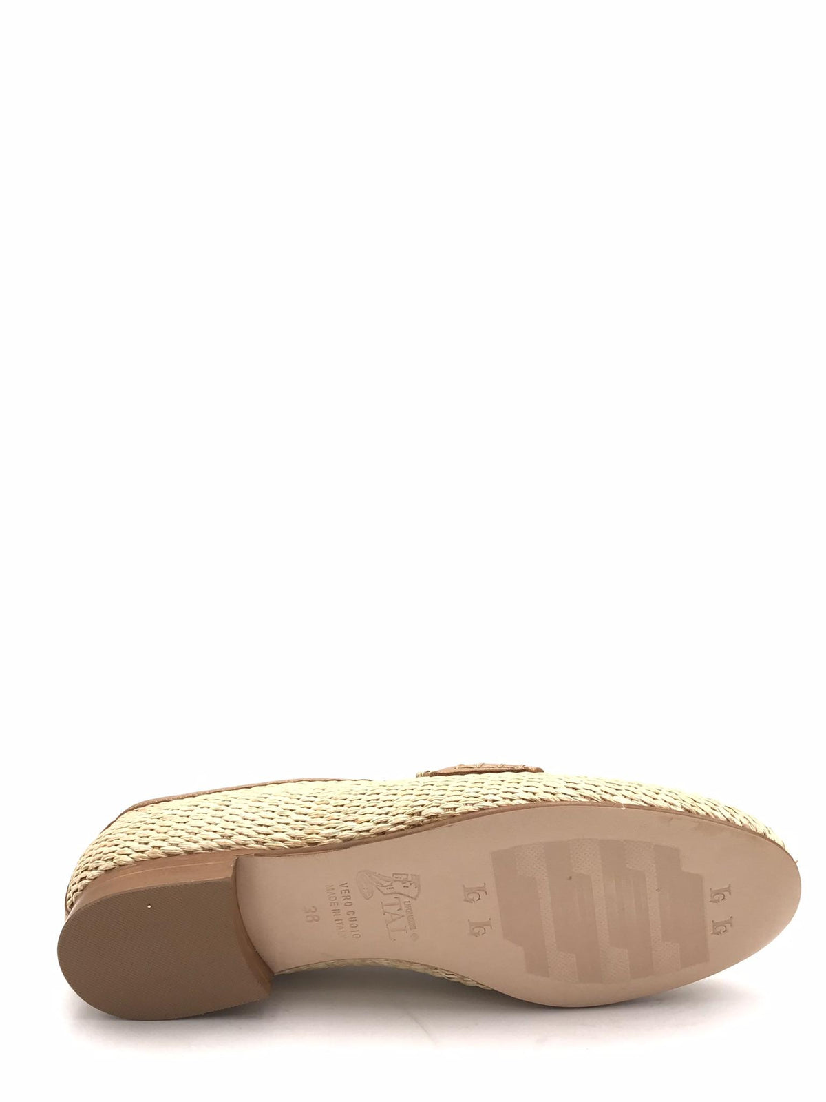 Mocassino Sital in raffia naturale K446M NATURALE/CUOIO LUCA GROSSI 
