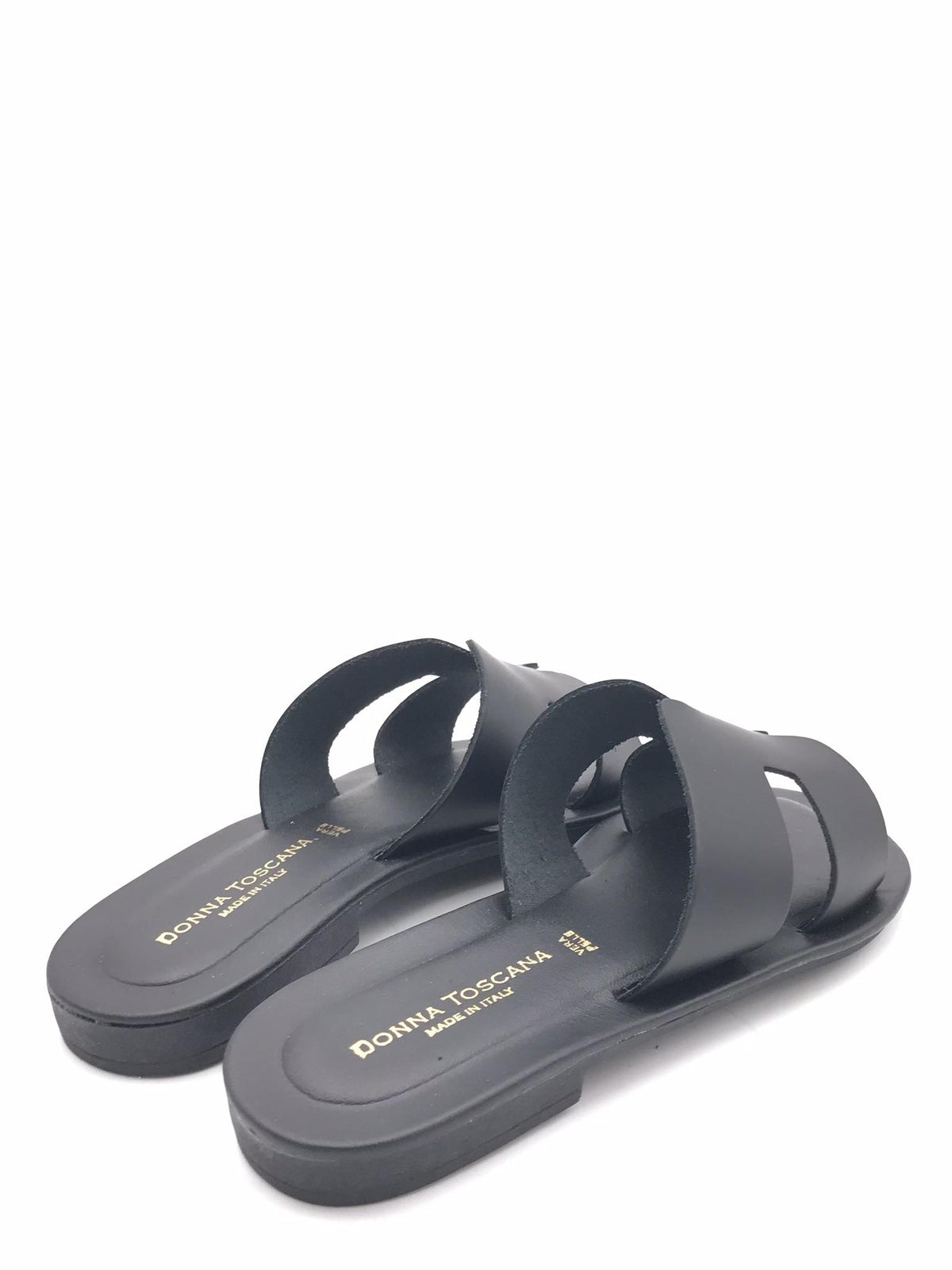 Ciabatta in pelle nera LIDO 501 NERO DONNA TOSCANA 