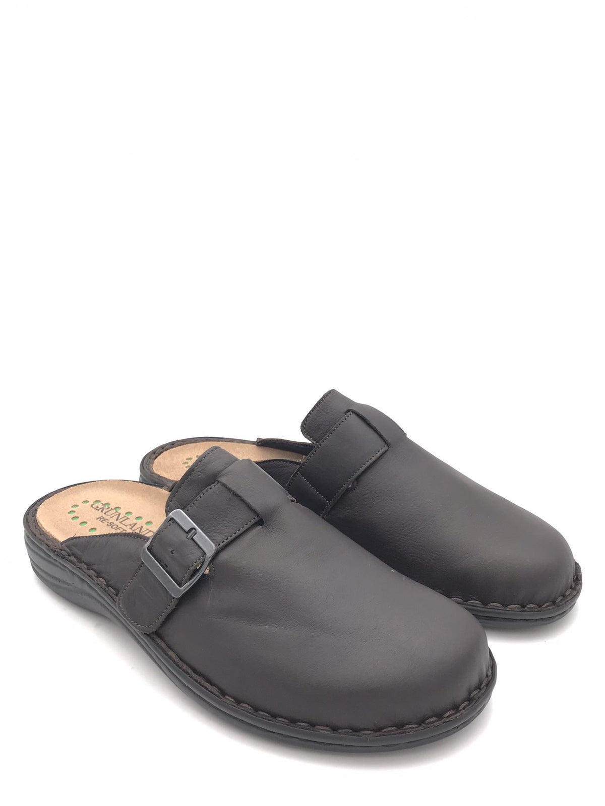 Ciabatta chiusa Lino testa di moro CE 0242 MARRONE GRUNLAND 