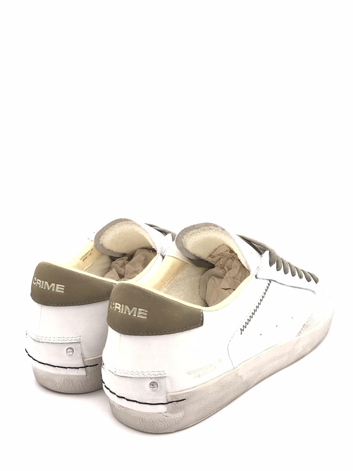 Sneakers uomo Distrassed bianca-verde