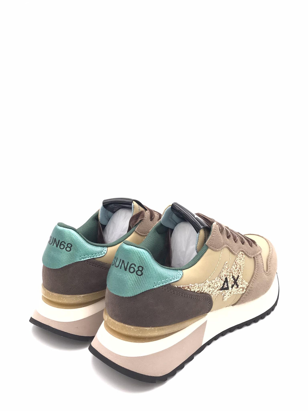 Sneakers Stargirl glitter logo beige scuro Z45217 BEIGE SUN 68 