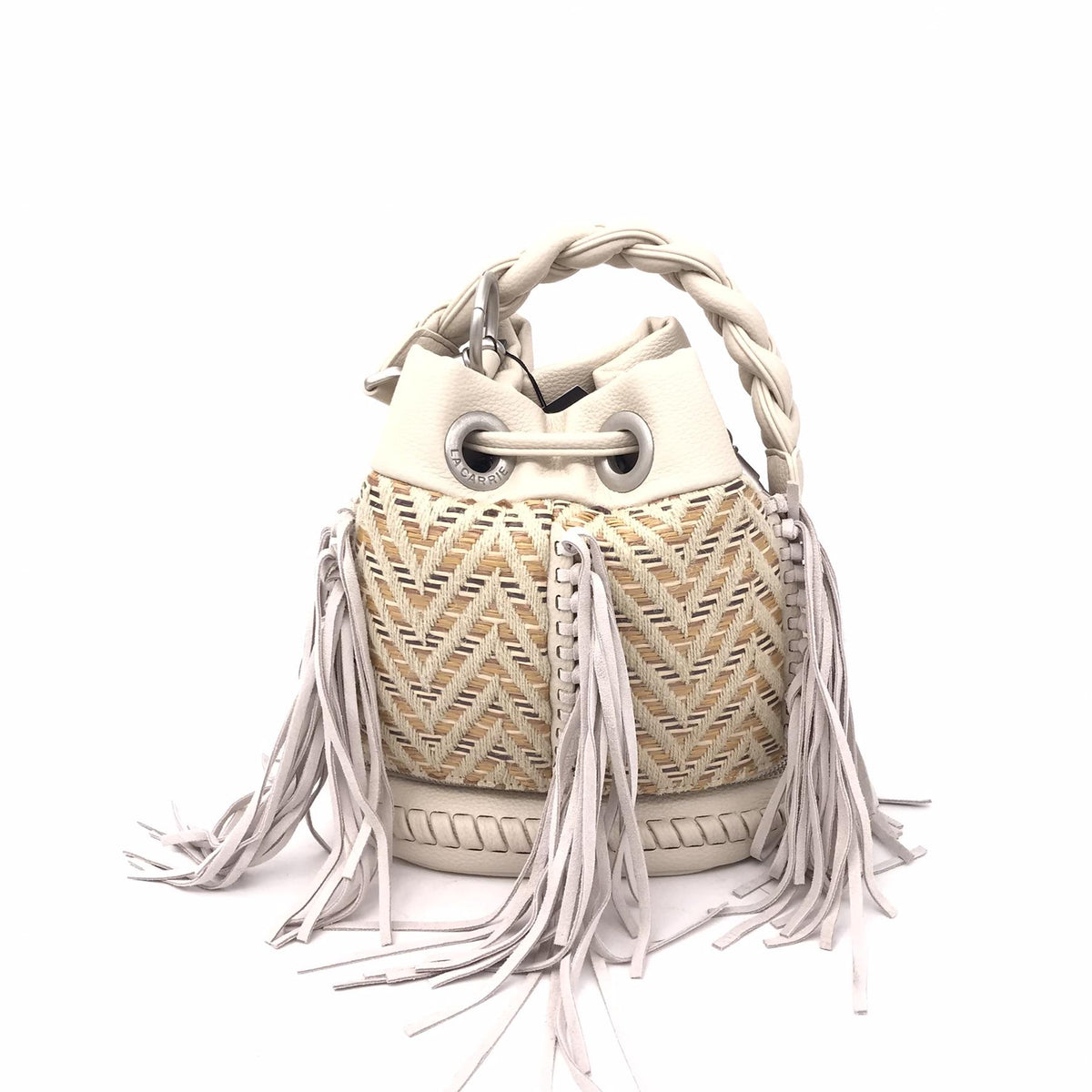 Borsa secchiello legacy bucket raphia avorio 151M-EM-701 AVORIO LA CARRIE 
