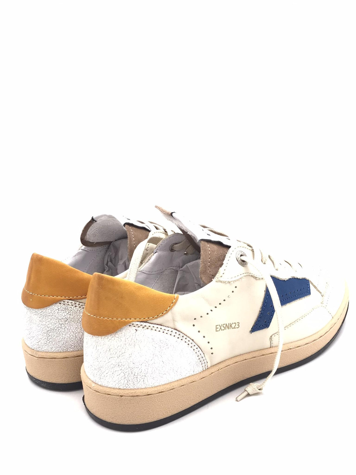 Sneakers uomo in pelle latte