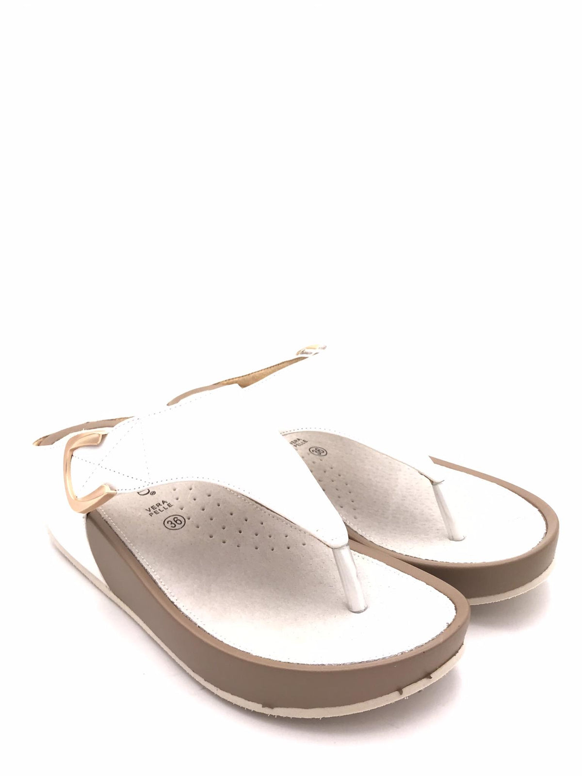 Ciabatta donna  infradito Dira bianca CI 2578 BIANCO GRUNLAND 