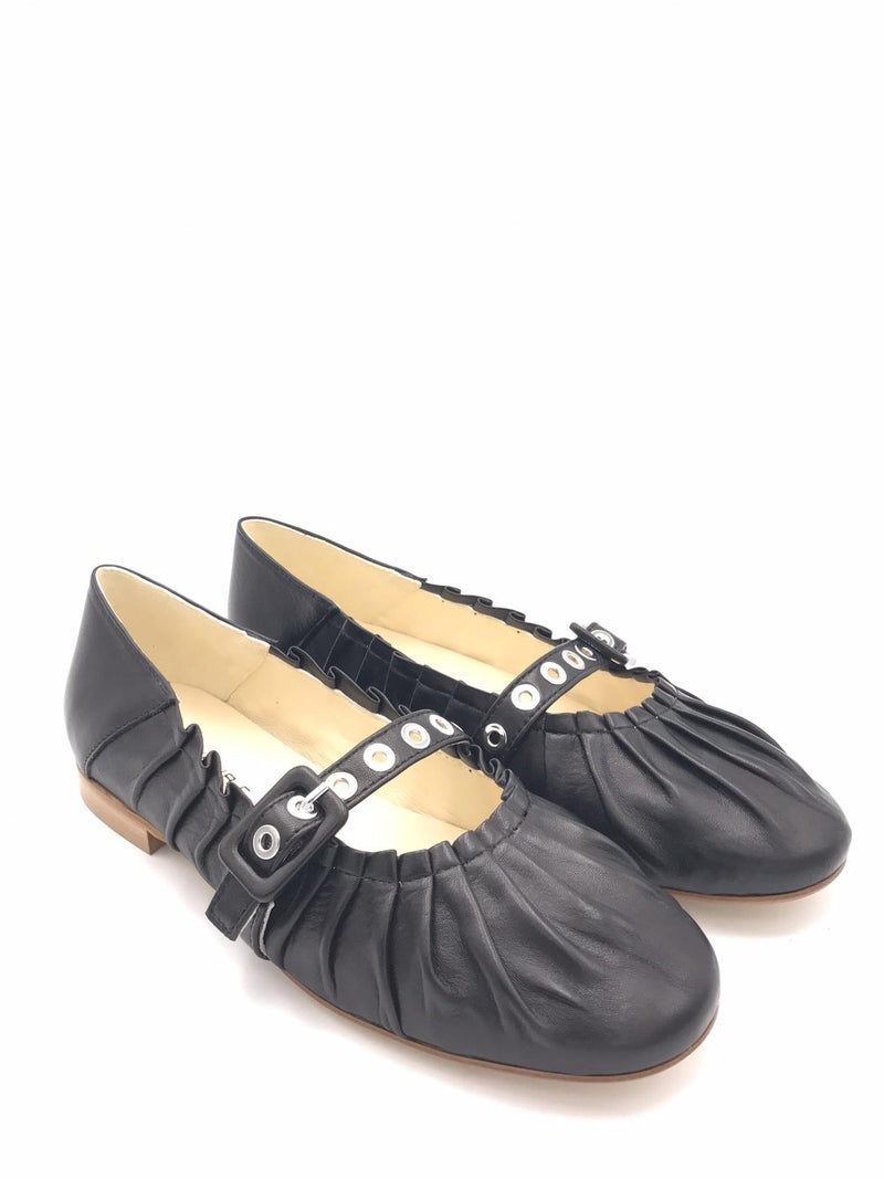 Ballerina in nappa nera 2685 NERO CATERINA C 