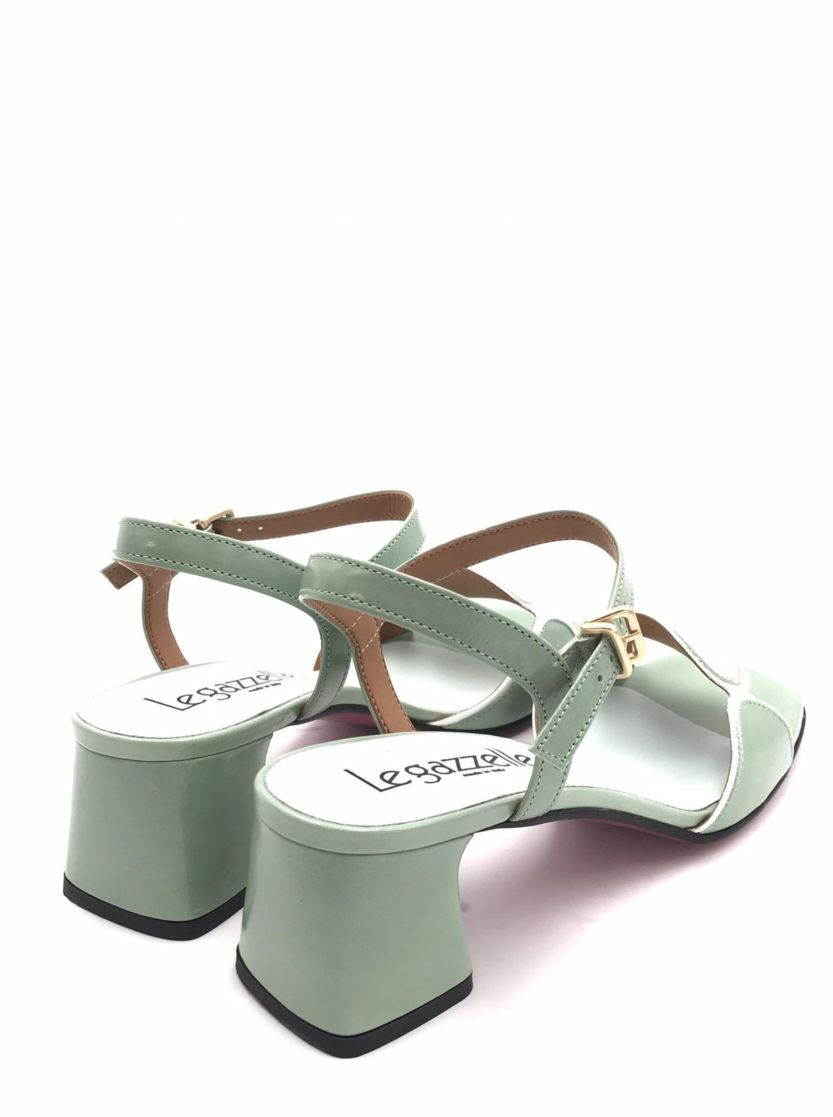 Sandalo in pelle lucida color acqua 516 ACQUA LEGAZZELLE 