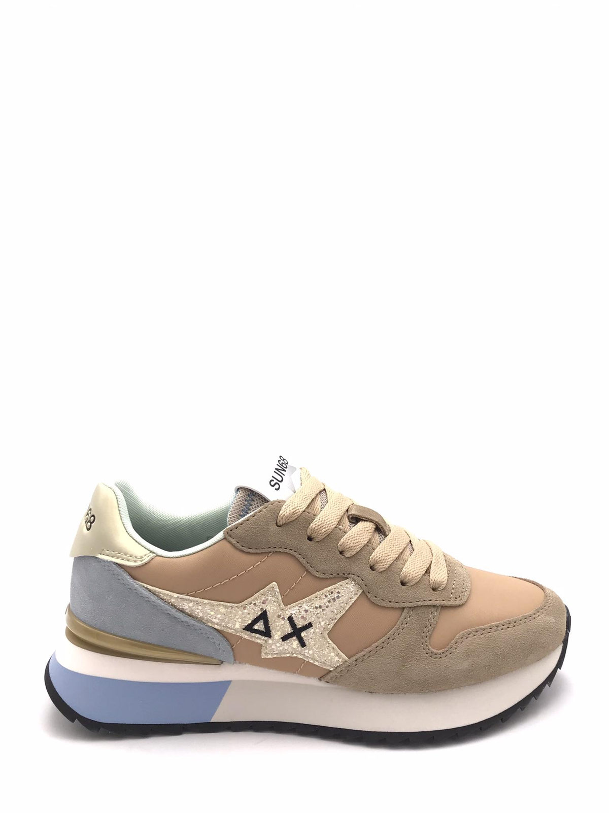 Sneakers Stargirl glitter logo beige Z36214 BEIGE SUN 68 