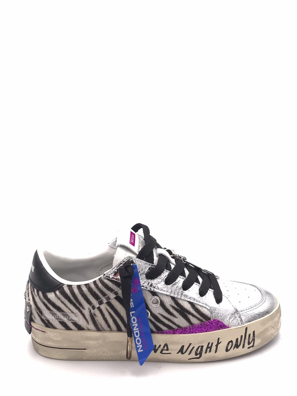 Sneakers sk8 delux in cavallino zebrato 25107 MULTICOLOR CRIME LONDON 