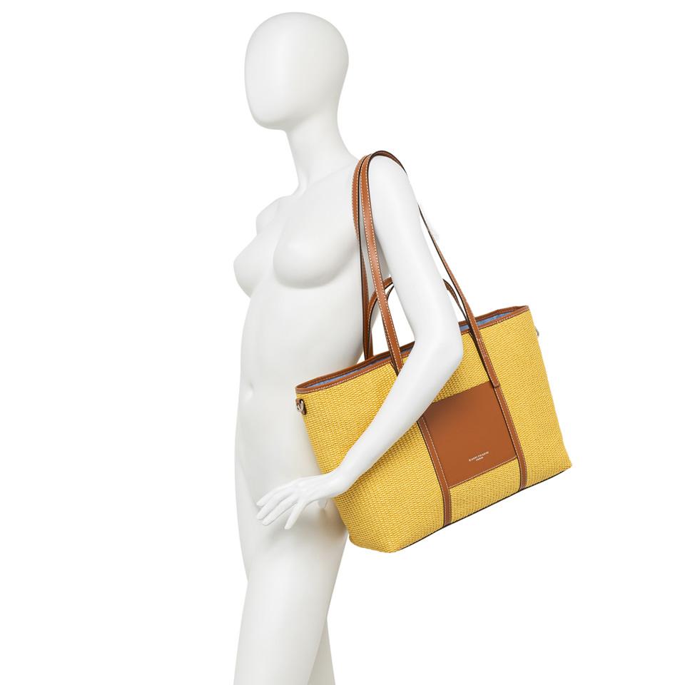 Borsa Superlight paglia intrecciata gialla BS10356 GIALLO GIANNI CHIARINI 