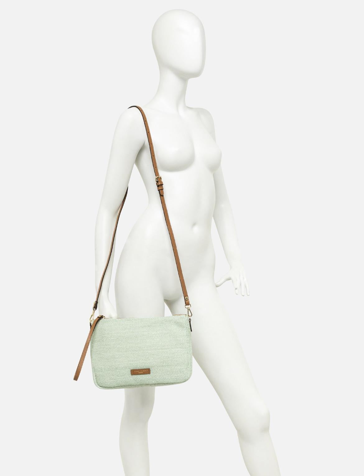Borsa Nora pouch in raffia nero BS10225 TWIST-LSNERO GIANNI CHIARINI 