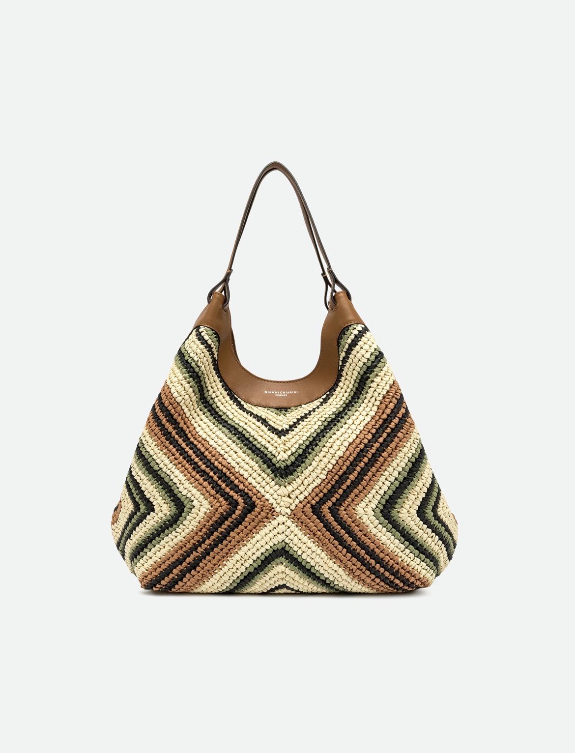 Borsa Dua large in paglia willow BS12190 SALVIA GIANNI CHIARINI 