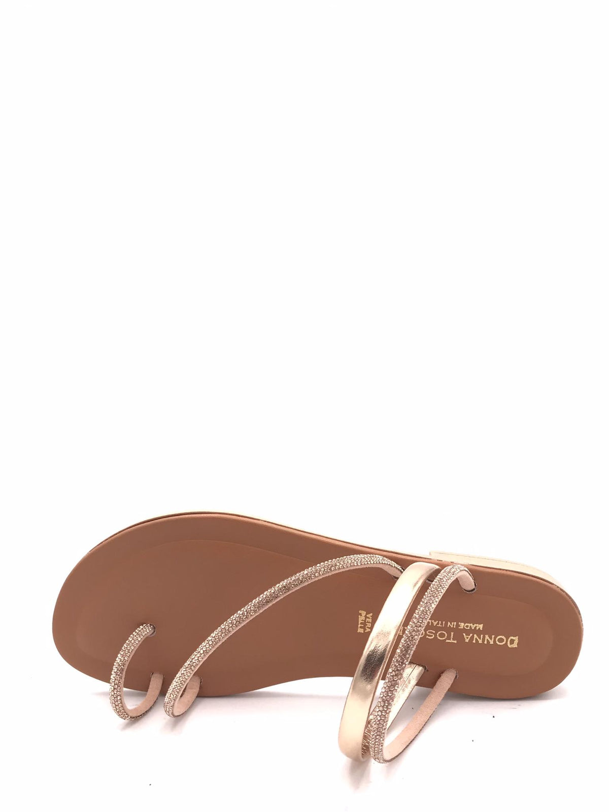 Ciabatta strass rame LIDO 801 RAME DONNA TOSCANA 