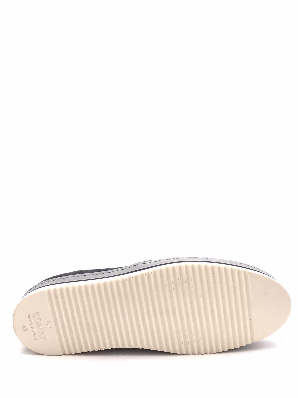 Scarpa Slip-on Brando in camoscio traforato blu