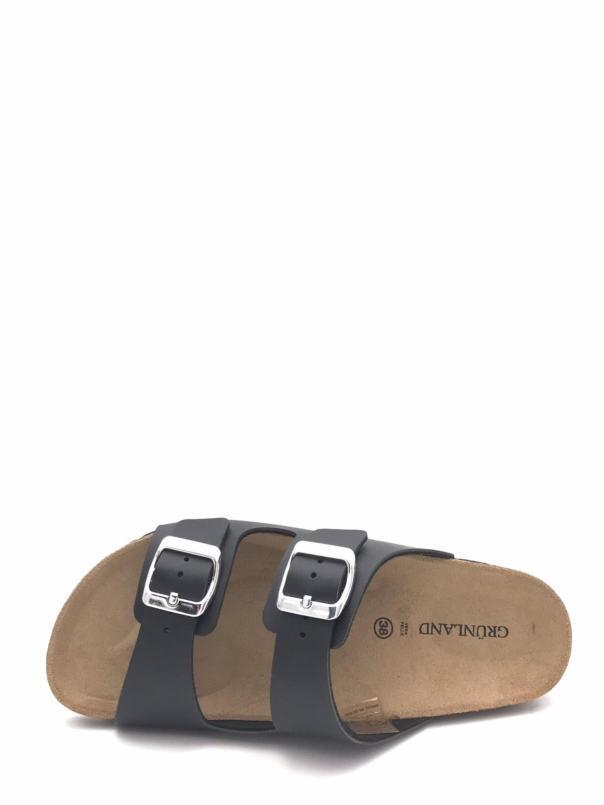 Ciabatta donna Sara doppia fascia nera CB 4018 NERO GRUNLAND 