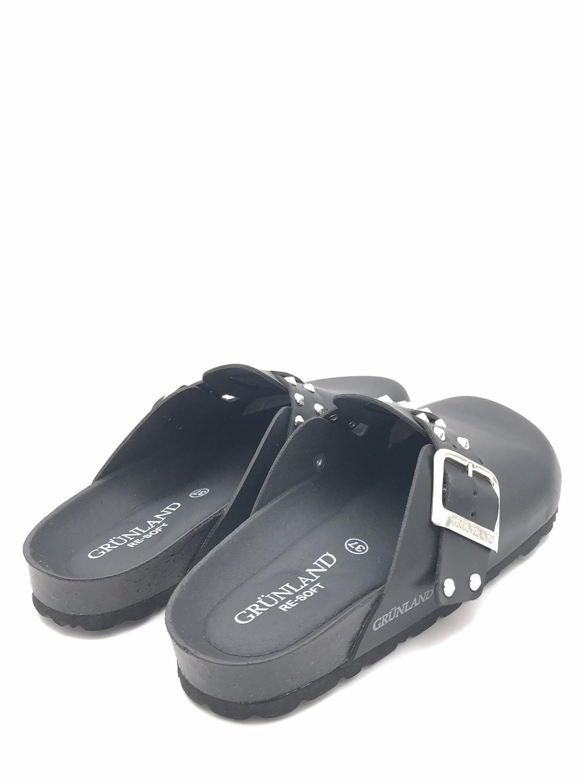 Ciabatte chiusa donna Sara nera con borchie CB 0790 NERO GRUNLAND 