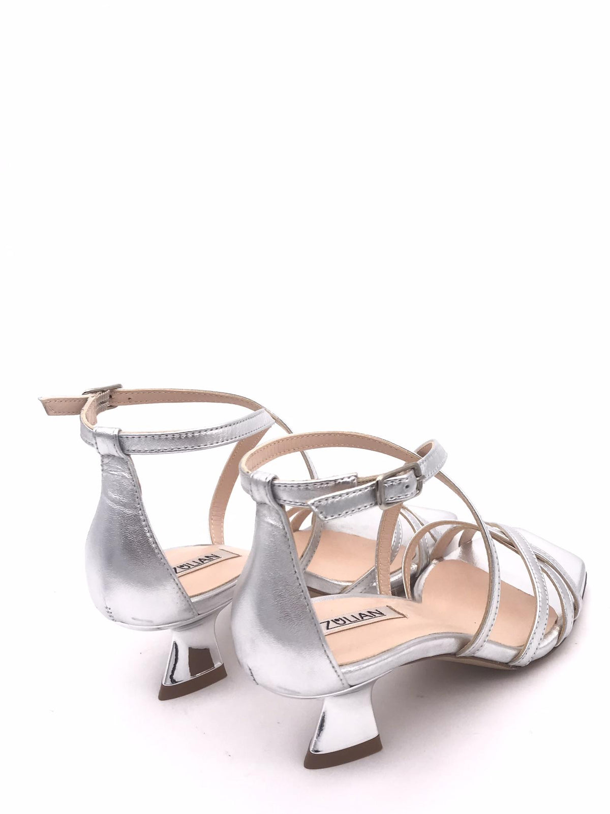 Sandalo Hola in pelle laminata argento 2901 ARGENTO ZULIAN 
