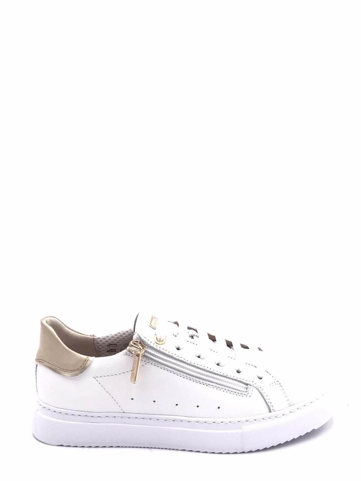 Sneakers Hoan con zip in pelle bianca SC6207 BIANCA GRUNLAND 