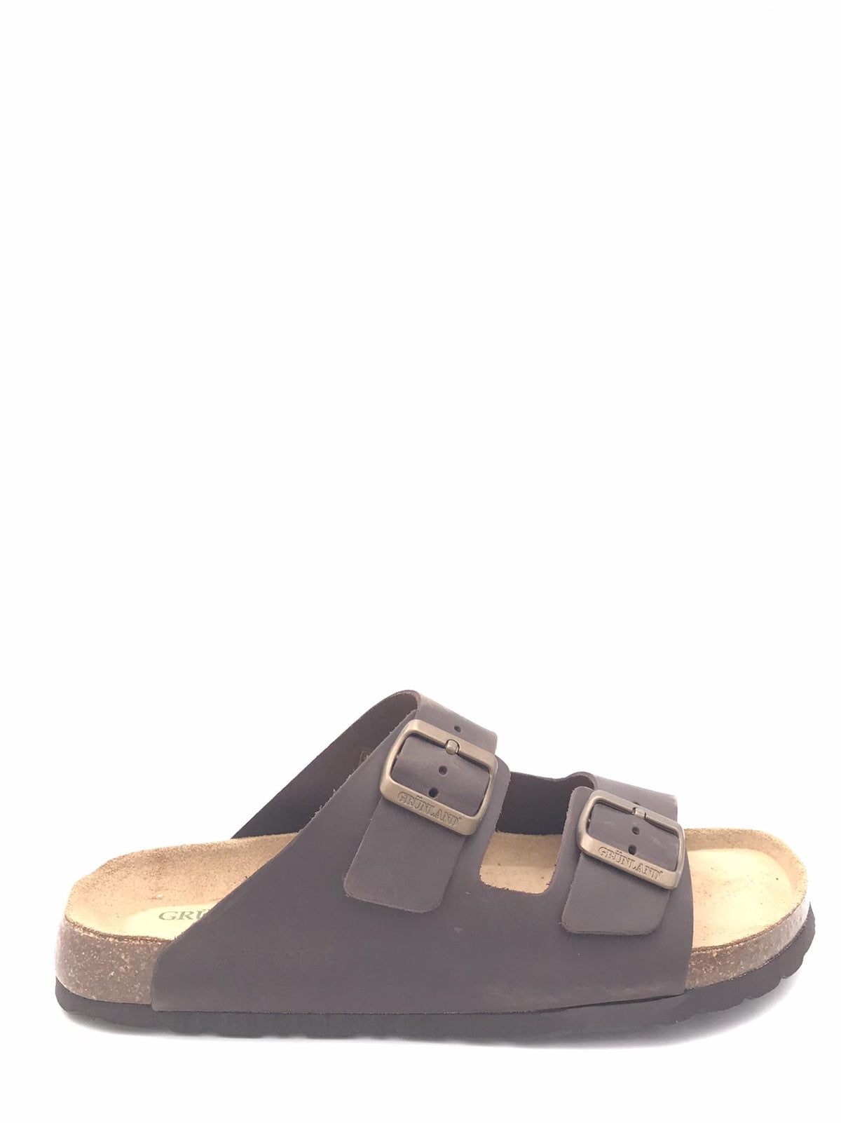 Ciabatta uomo Bobo doppia fibbia mogano CB 1631 MARRONE GRUNLAND 