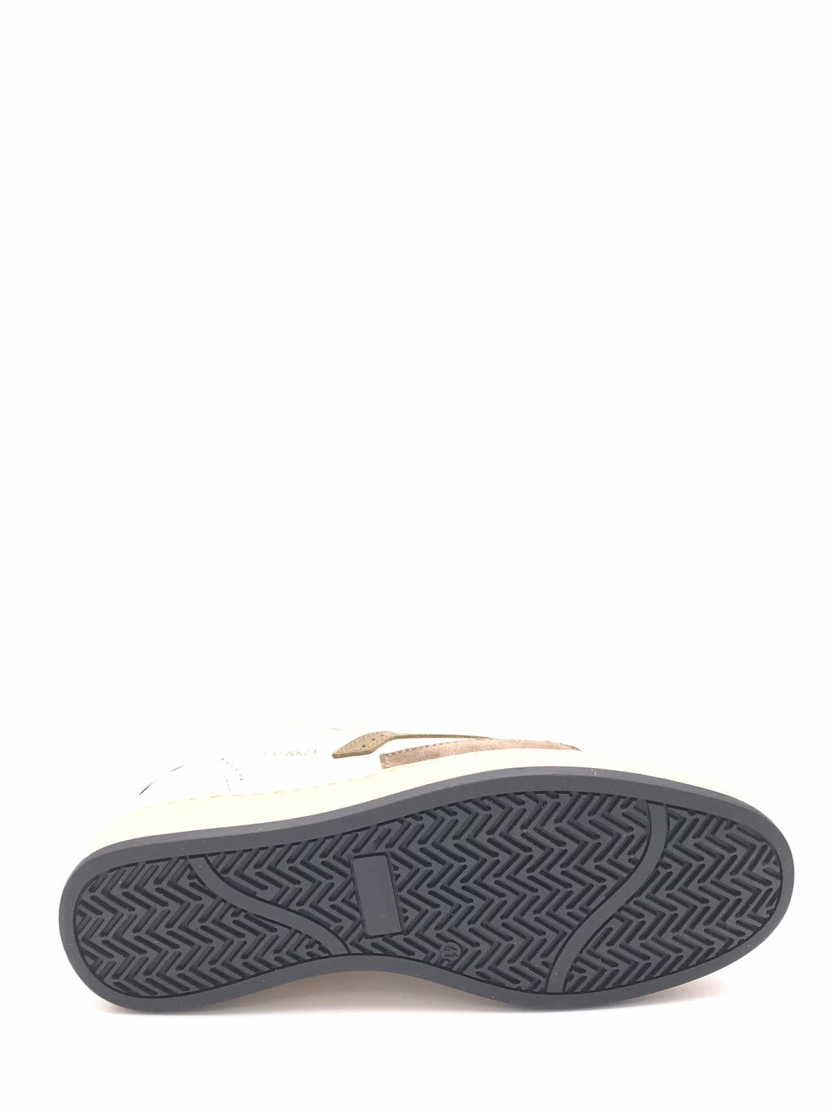 Sneakers in pelle craccata bianca e beige 570 VARIANTE 5BIANCA EXTON 