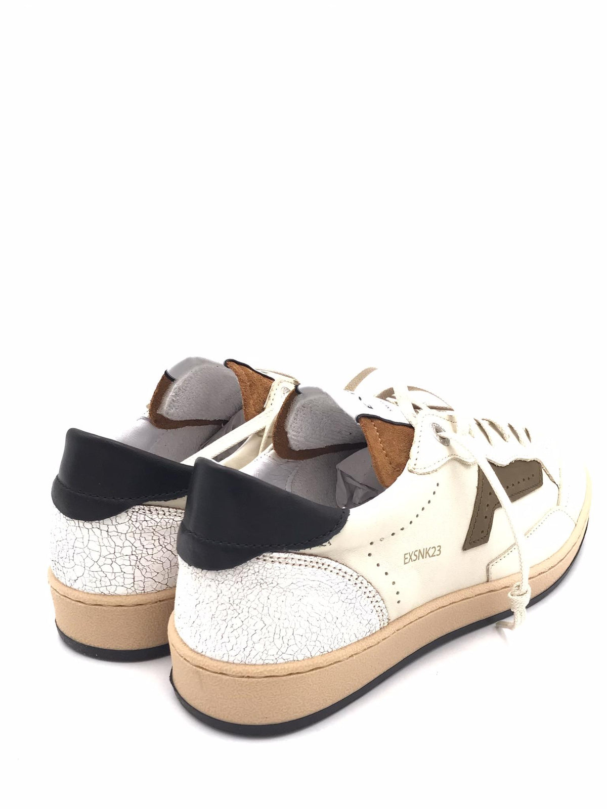 Sneakers uomo in pelle beige