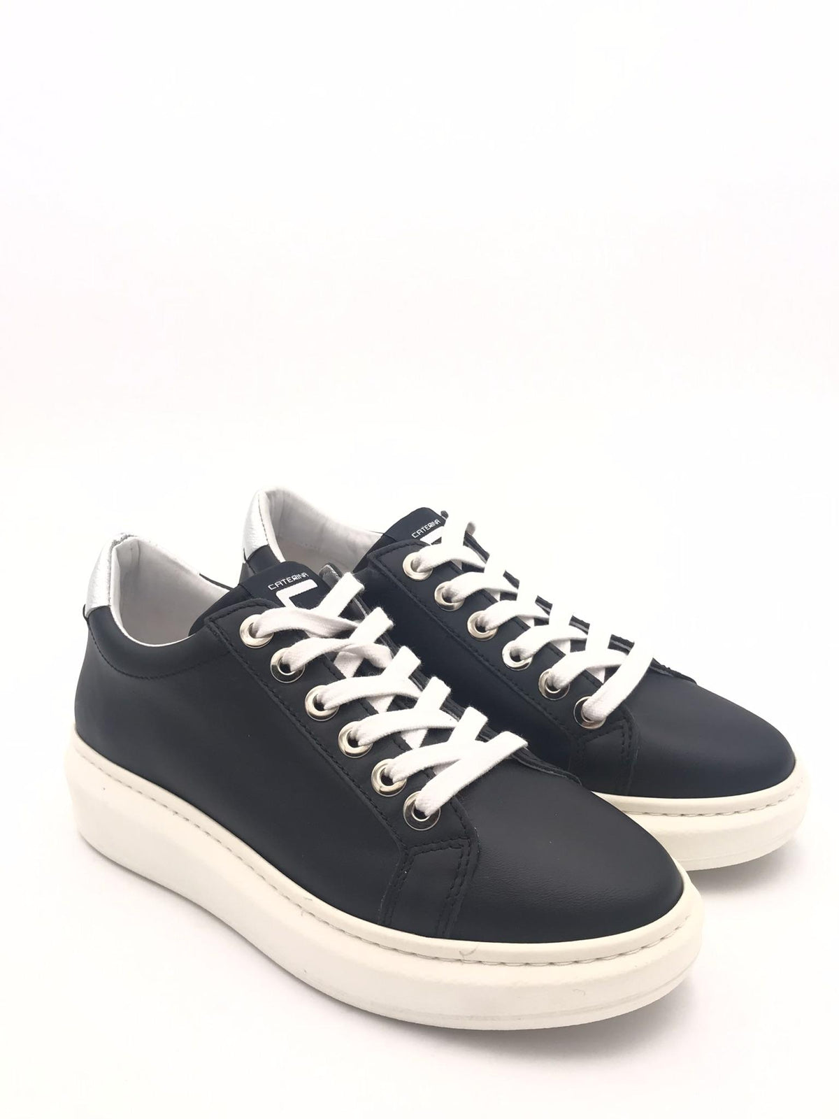 Sneakers donna basic nero-argento 850 NERO/ARGENTO CATERINA C 