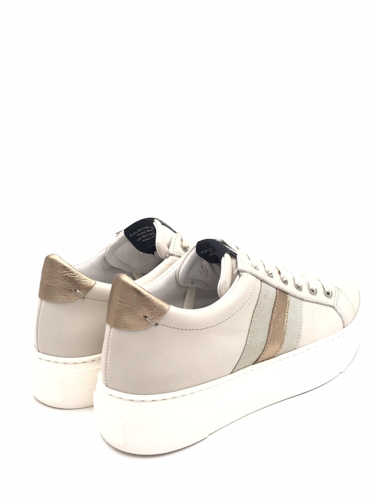 Sneakers donna Maddy in pelle beige