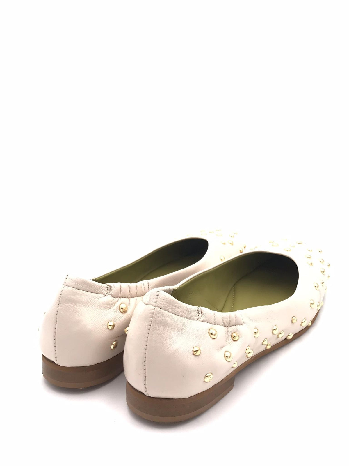Ballerina Jamie in nappa latte con borchie 9239 LATTE ZULIAN 