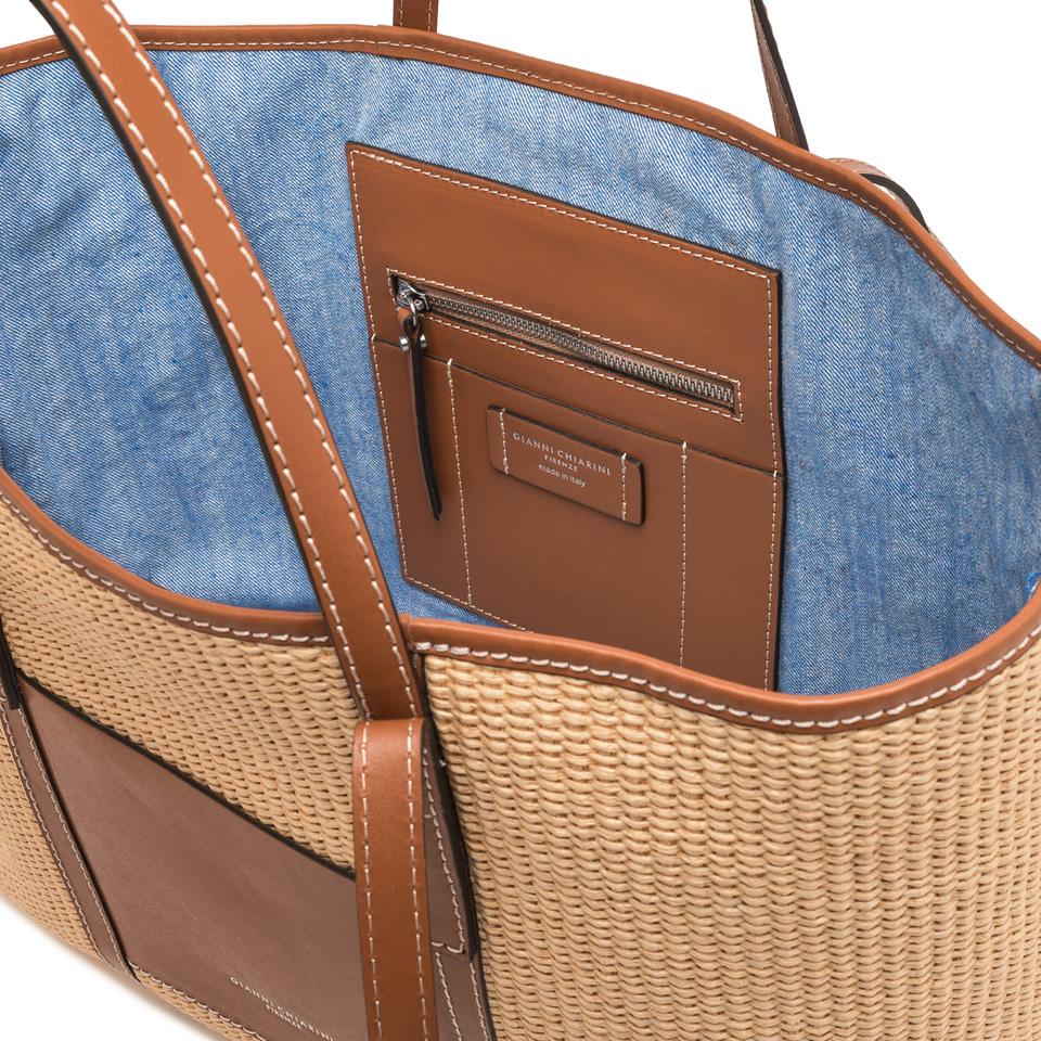 Borsa Superlight paglia intrecciata naturale BS10356 NATURALE GIANNI CHIARINI 