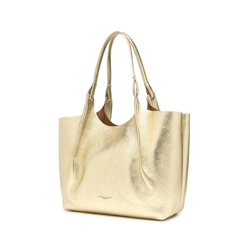 Borsa Dua large light gold-caramello BS9720 PLATINO GIANNI CHIARINI 