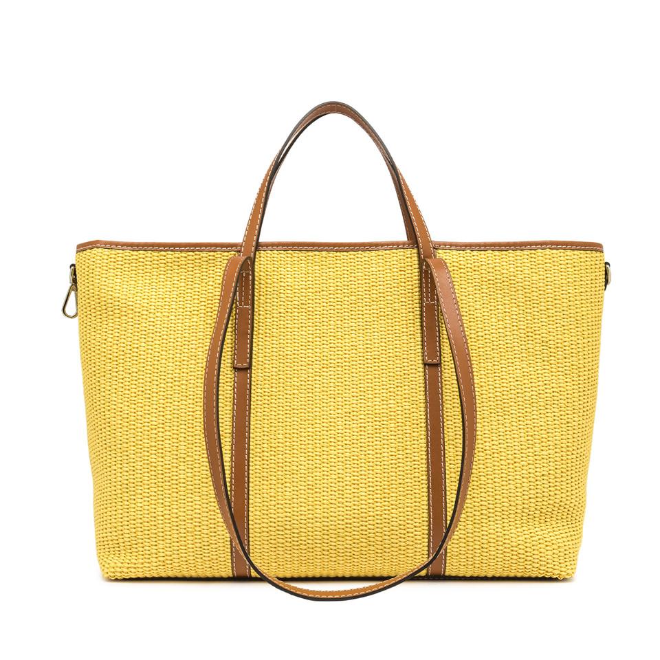 Borsa Superlight paglia intrecciata gialla BS10356 GIALLO GIANNI CHIARINI 