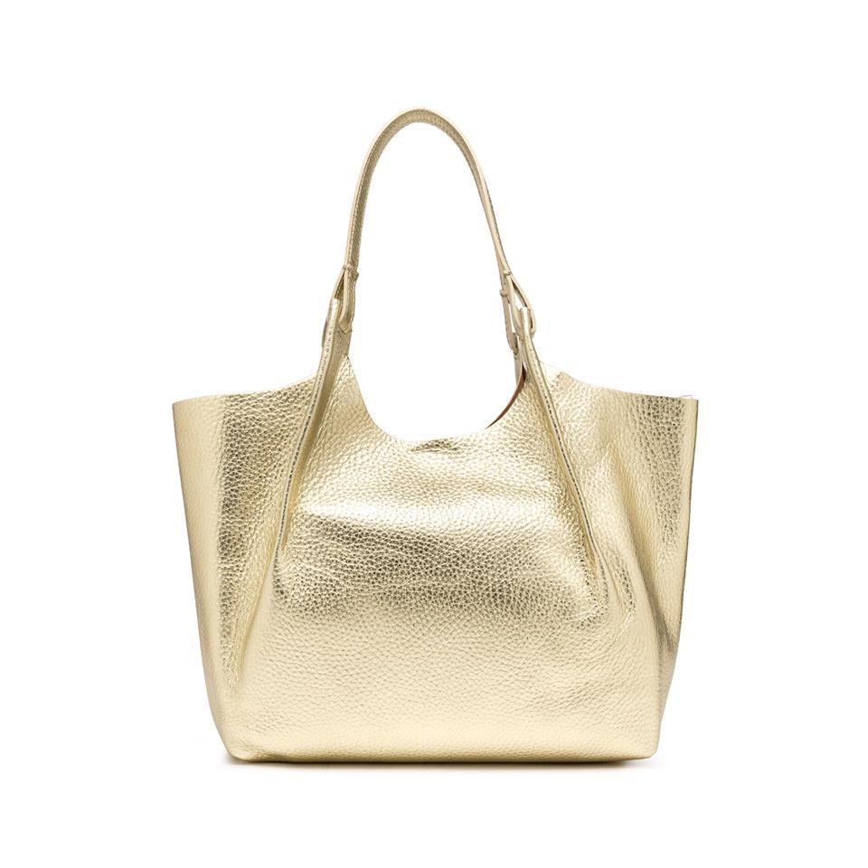 Borsa Dua large light gold-caramello BS9720 PLATINO GIANNI CHIARINI 