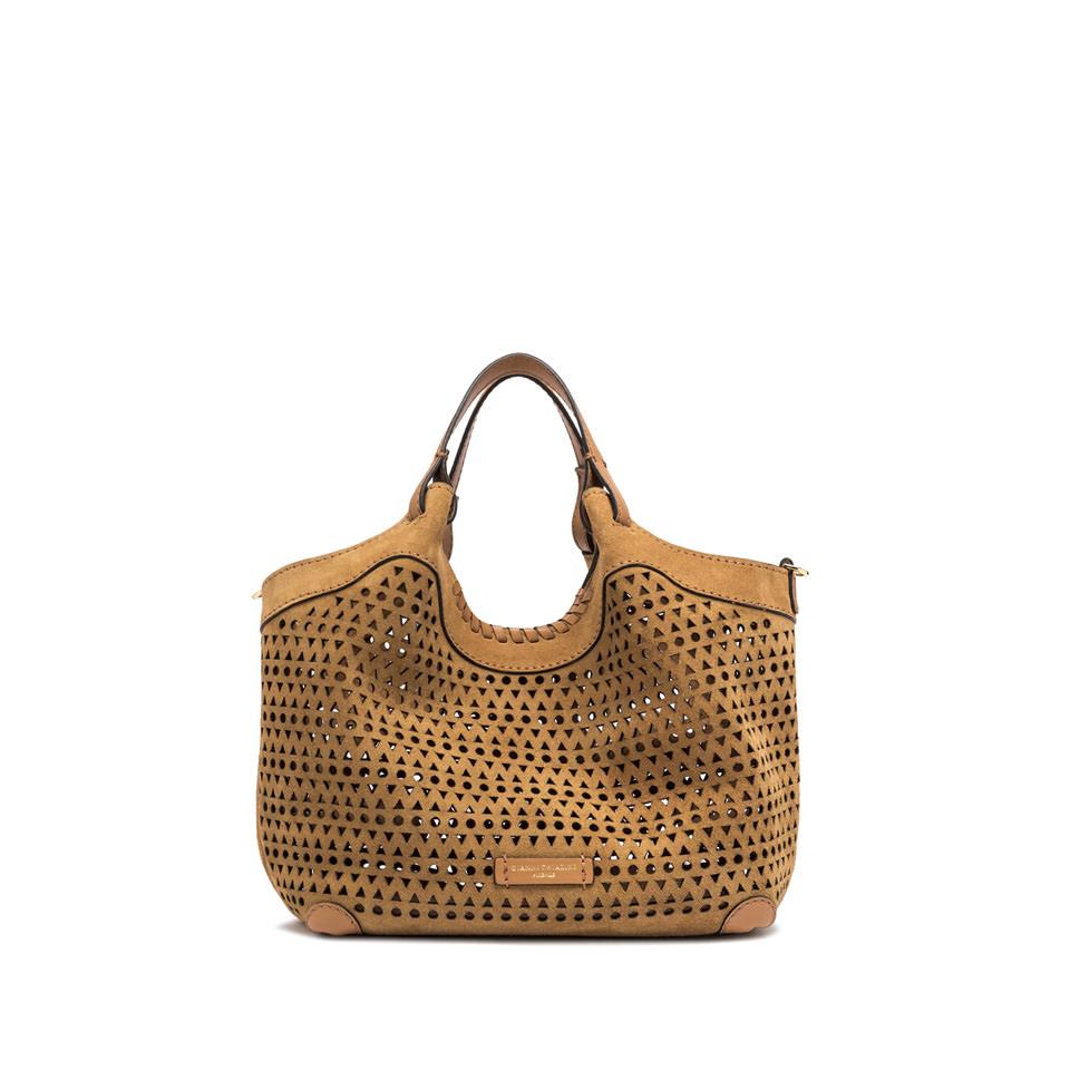 Borsa Dua small laserata peanut butter BS11679 CUOIO GIANNI CHIARINI 