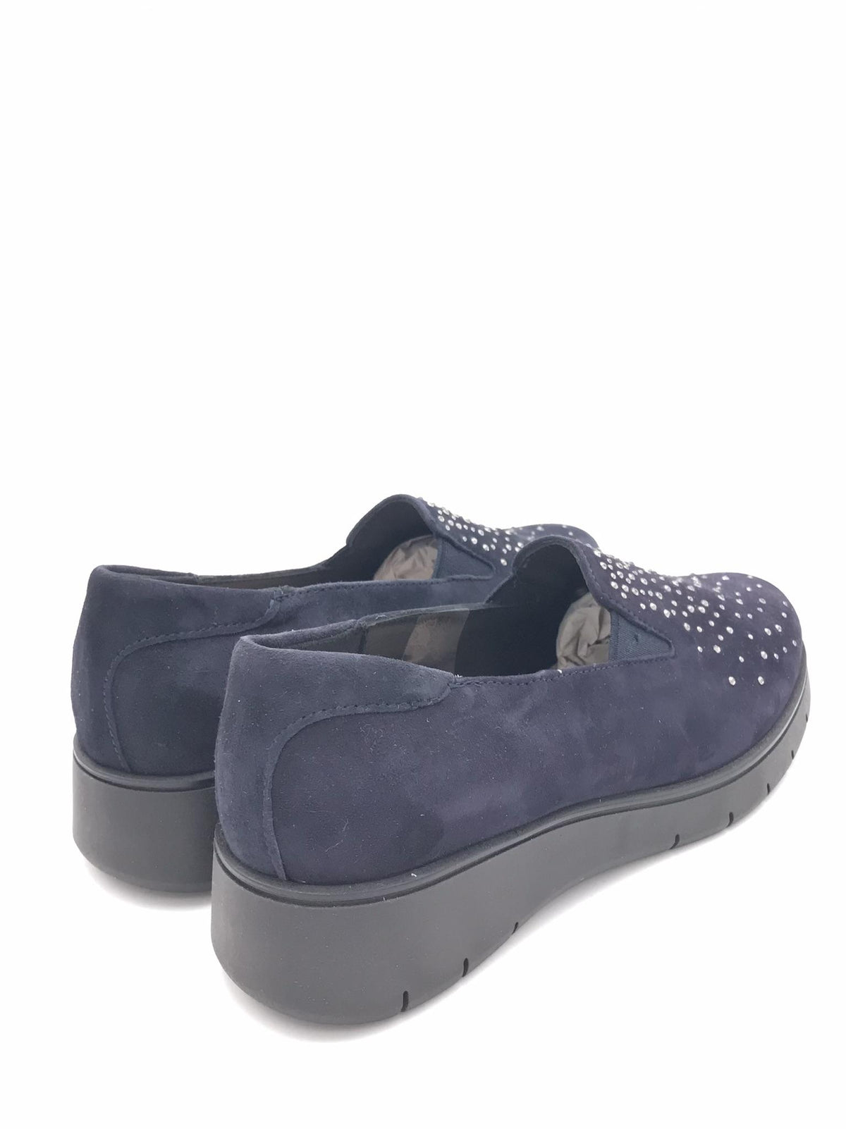Scarpa Tass in camoscio blu con strass<BR/> SC2179 BLU GRUNLAND 