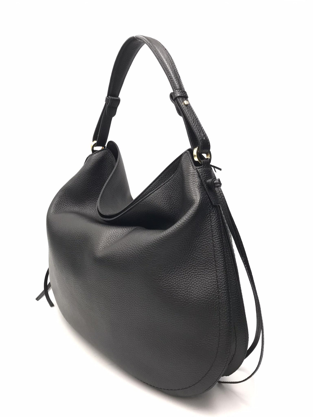 Borsa Carola in pelle martellata nera 3032 NERO LORISTELLA 