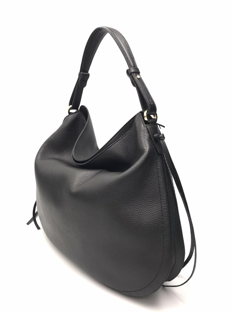 Borsa Carola in pelle martellata nera 3032 NERO LORISTELLA 