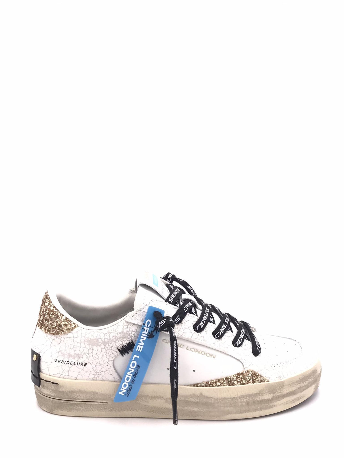 Sneakers SK8 delux bianca 25106 BIANCA CRIME LONDON 