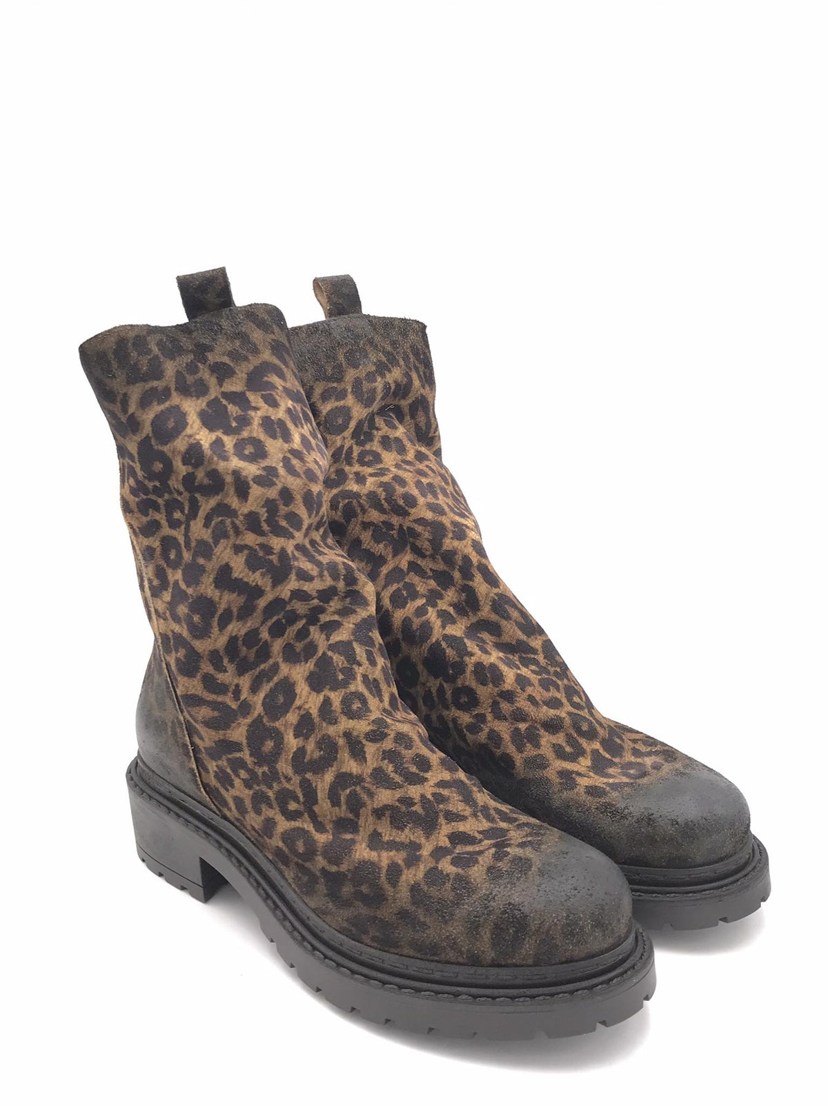 Tronchetto arricciato in crosta leopardata MA05 LEOPARDATO METISSE 