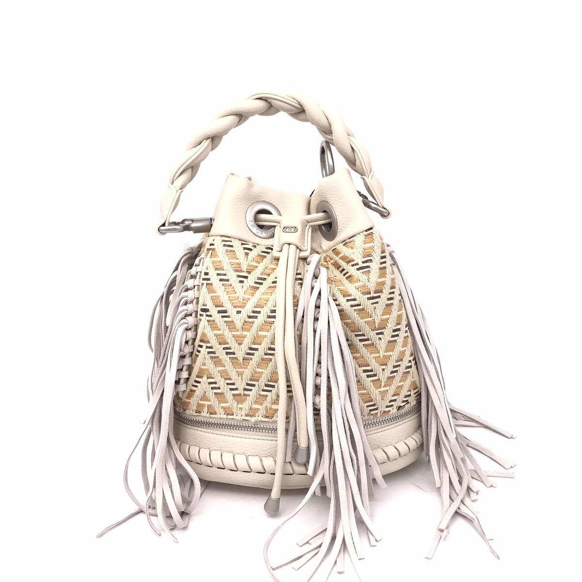 Borsa secchiello legacy bucket raphia avorio 151M-EM-701 AVORIO LA CARRIE 