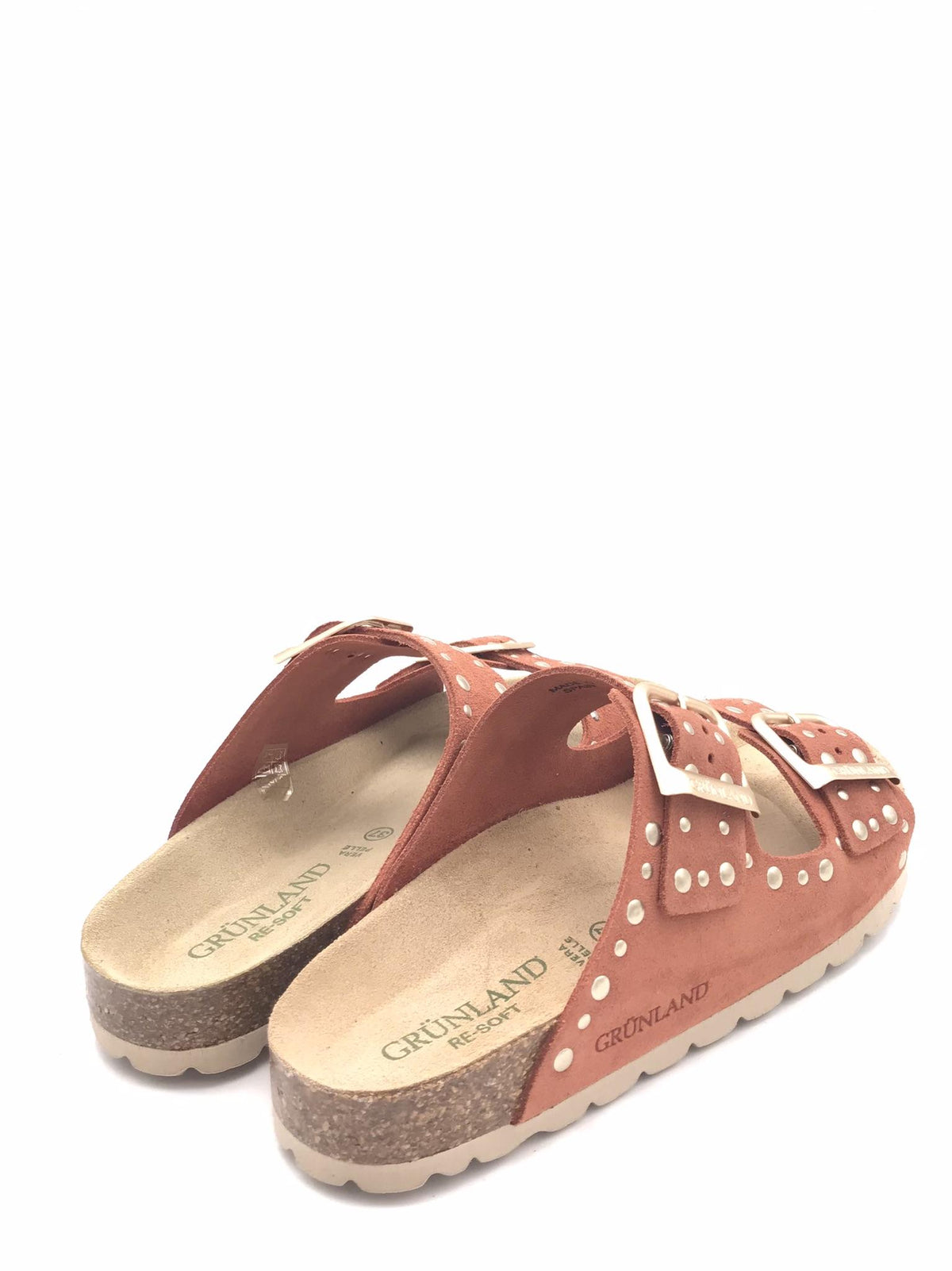 Ciabatta Sara in crosta mattone con borchie CB 1797 MATTONE GRUNLAND 