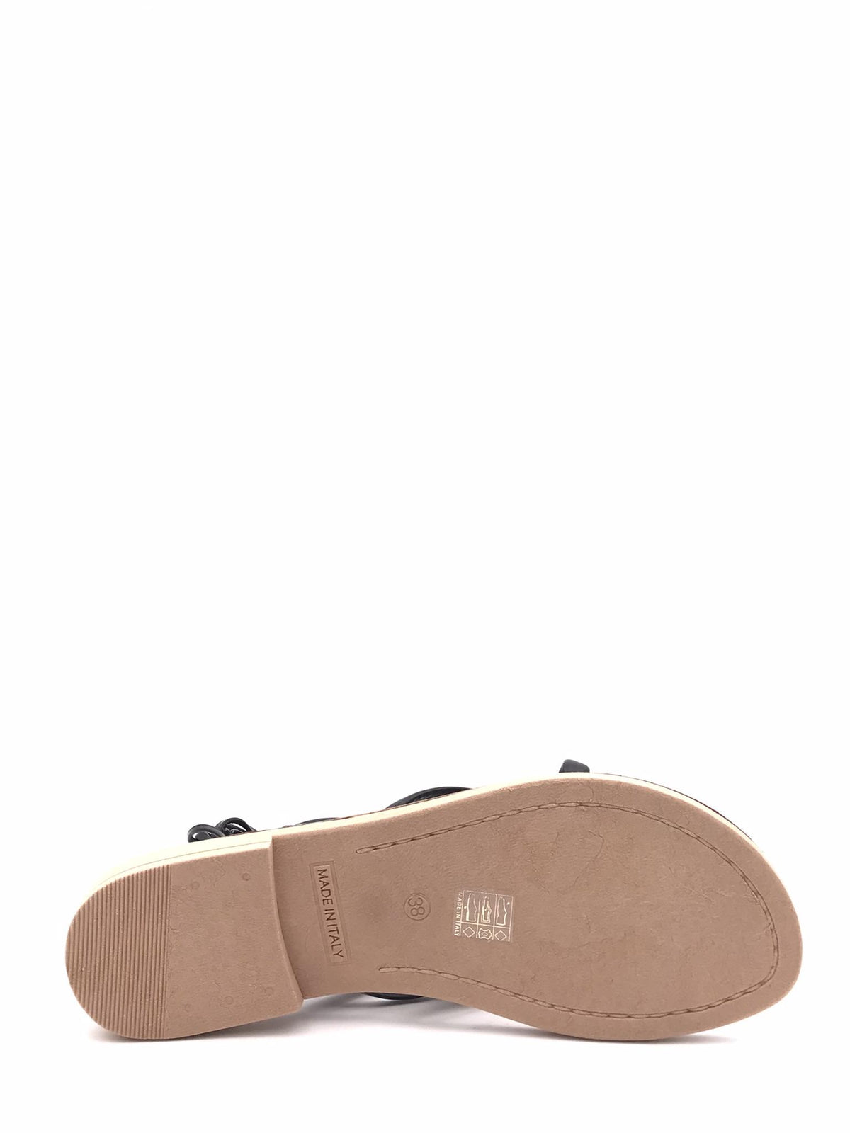 Sandalo infradito allacciatura alla schiava nero 624 NERO DONNA TOSCANA 